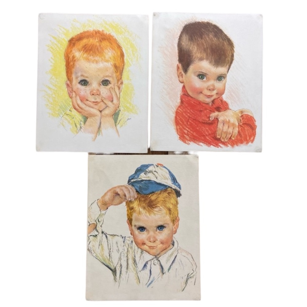 Set of 3 Northern Tissue Boys Ad Art Prints